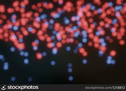 Abstract Flying particles Bokeh Background, 3D rendering