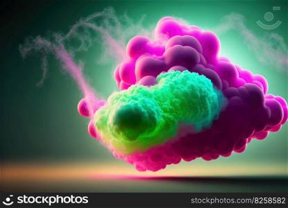 Abstract foam clouds with splashing forms and drops. Colorful foam cloud background. Generated AI. Abstract foam clouds with splashing forms and drops. Colorful foam cloud background. Generated AI.