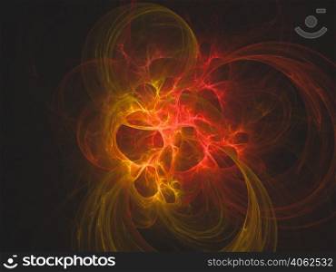 Abstract fractal art background, suggestive of fire flames and hot wave. Computer generated fractal illustration sparkle red fire. . Abstract fractal art background, suggestive of fire flames and hot wave. Computer generated fractal illustration art sparkle fire