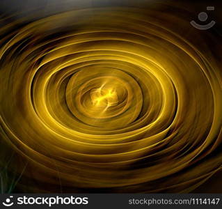 Abstract fractal background. Power lines. Oval shape. Gold shades. Abstract fractal background oval shape. Gold shades