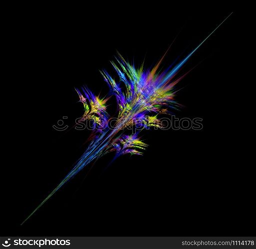 Abstract fractal black background. Power lines. Band rhythm. Abstract fractal black background