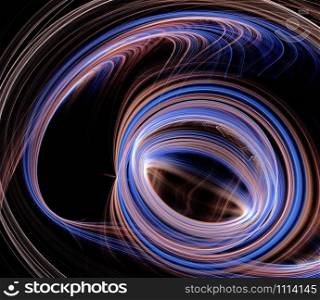 Abstract fractal dark background. Power lines. Oval shape. Abstract fractal background oval shape