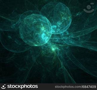 Abstract fractal design. Isolated on black background.
