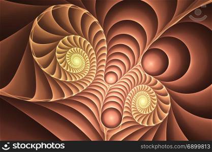 Abstract fractal design. Isolated on black background.
