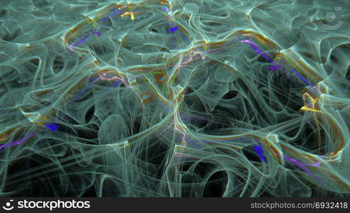 Abstract fractal design. Isolated on black background.