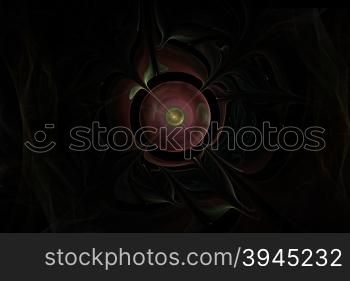 abstract fractal eye . abstract fractal eye on a dark background