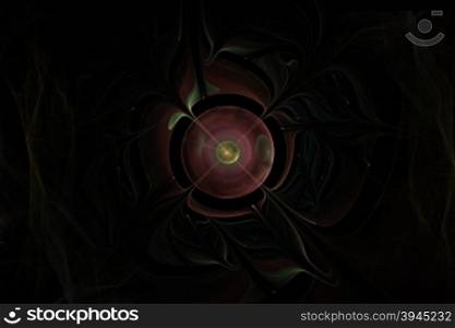 abstract fractal eye . abstract fractal eye on a dark background