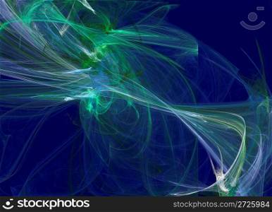 abstract fractal image with luminescent lines background