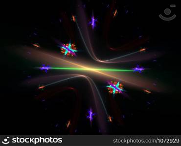 Abstract Fractal Pattern. Colorful abstract fractal illustration. Abstract multicolored fractal pattern