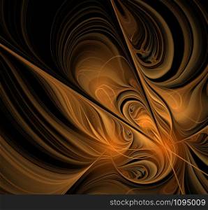 Abstract fractal round element consisting of a number of intricate lines. Abstract fractal round element