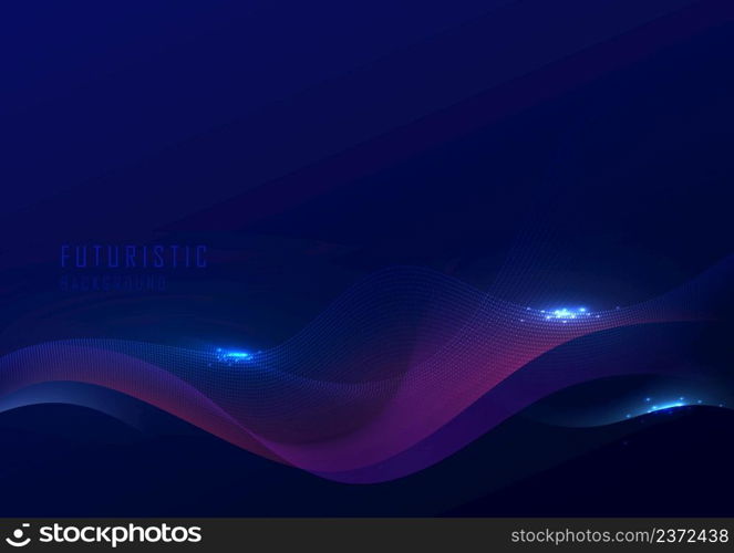 Abstract futuristic glitters lines template design. Well organized object for usage background. Illustration vector