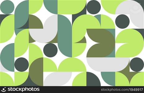 Abstract geometric abstract design of green colors template. Simple space decorative background. illustration vector