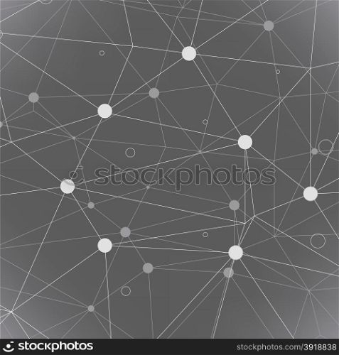 Abstract Geometric Background. Abstract Geometric Pattern with Dots and Connects.. Abstract Geometric Background
