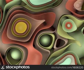 Abstract  Geometric Background With Curved Lines. Futuristic Wallpaper Concept