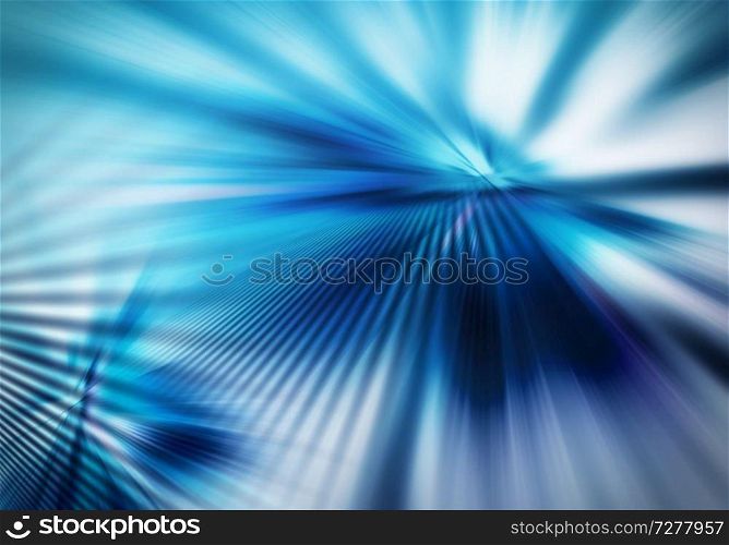 abstract geometric background with straight divergent beams of light lines in blue colour. abstract background with straight rays of spreading light in blue colour