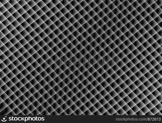 Abstract geometric black background with three-dimensional squares
