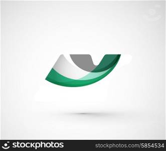 Abstract geometric company logo. Abstract geometric company logo. Vector illustration of universal shape concept made of various wave overlapping elements