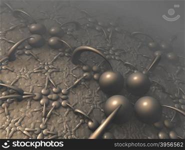 abstract geometric composition made in 3d software