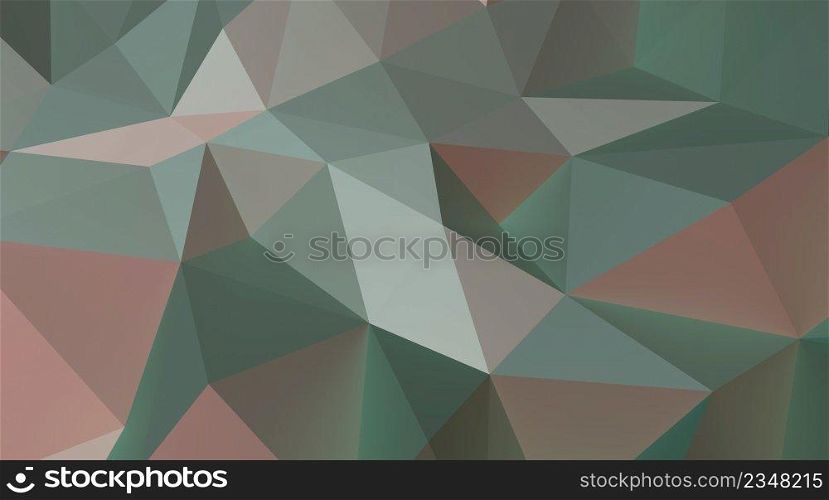 Abstract geometric pattern background green polygon triangle background brings new popularity and trend 3d rendering.