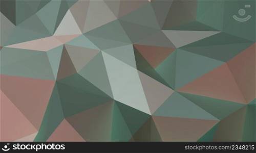 Abstract geometric pattern background green polygon triangle background brings new popularity and trend 3d rendering.