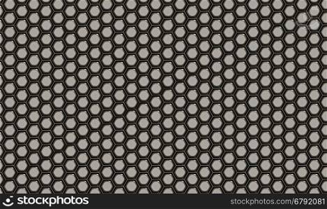 Abstract geometric pattern, honeycomb, 3D rendering