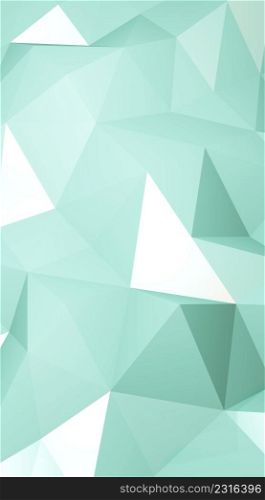 Abstract geometric pattern vertical Green background polygon triangle background brings the popularity and new trend of 3D rendering.