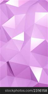 Abstract geometric pattern vertical pink background polygon triangle background brings the popularity and new trend of 3D rendering.