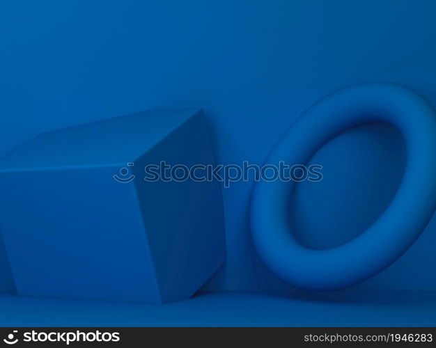 Abstract geometric primitive background. 3d illustration