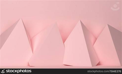 Abstract geometric primitive background. 3d illustration