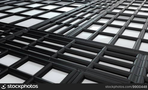 Abstract geometric rectangular shapes and lines. Scalable adaptive blocks. Computer generated 3d rendering backdrop. Abstract rectangular shapes and lines. Scalable adaptive blocks. Computer generated 3d rendering background