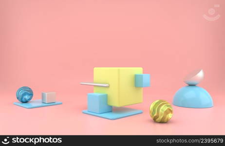 Abstract geometric shapes of product display with minimal and modern concepts, pedestal, podium, stand, 3D.. Abstract geometric shapes of product display with minimal and modern concepts, pedestal, podium, stand, 3D rendering.