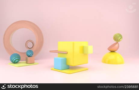 Abstract geometric shapes of product display with minimal and modern concepts, pedestal, podium, stand, 3D.. Abstract geometric shapes of product display with minimal and modern concepts, pedestal, podium, stand, 3D rendering.