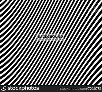 Abstract Geometric Stripe Pattern. Linear background in gray color. Wavy Vector lines