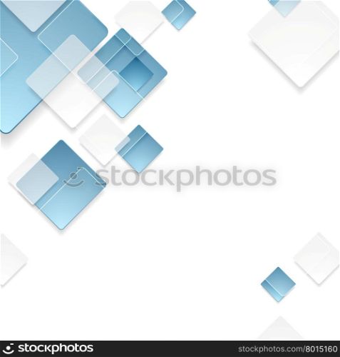 Abstract geometric tech blue squares design. Abstract geometric tech blue squares graphic design