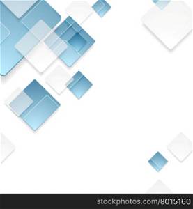 Abstract geometric tech blue squares design. Abstract geometric tech blue squares graphic design