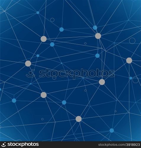 Abstract Geometric Texture. Basic RGBAbstract Geometric Texture Isolated on Blue Background. Dots and Connections