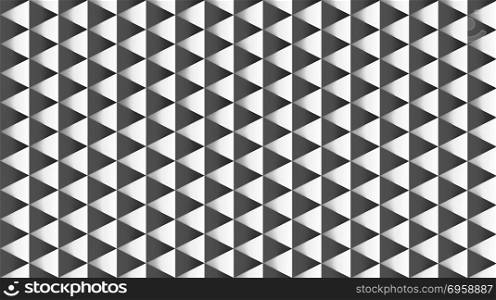 Abstract geometric triangle shape on white background, seamless . Abstract geometric triangle shape on white background, seamless pattern. 3d illustration. Abstract geometric triangle shape on white background, seamless pattern. 3d illustration