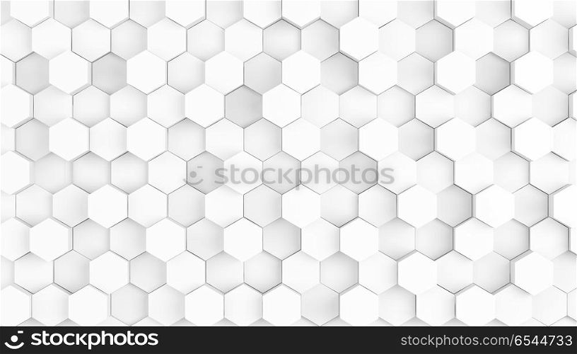 abstract geometric white texture background. 3d illustration