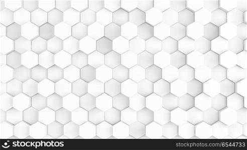 abstract geometric white texture background. 3d illustration