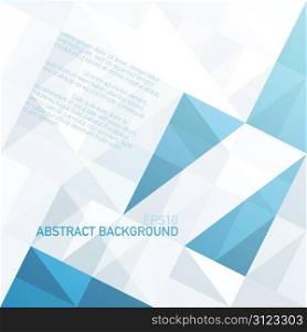 Abstract geometrical background with blue triangles and space for your message. Vector, EPS10