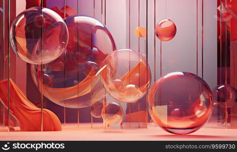 Abstract glass morphism design with vibrant colors. Futuristic design. Created with generative AI tools. Abstract glass morphism design with vibrant colors. Created by AI tools