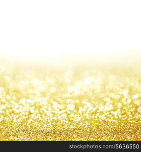 Abstract glitter bokeh holiday golden background