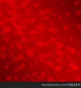 Abstract Glow Soft Hearts for Valentines Day Background Design.