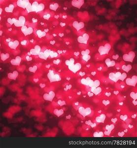 Abstract Glow Soft Hearts for Valentines Day Background Design.