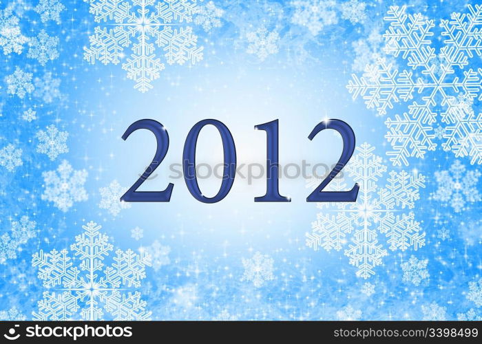 abstract glowing Christmas background in blue color