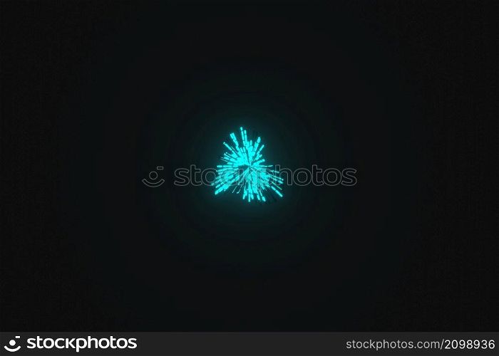 Abstract glowing light lines sparkling energy background 3D rendering