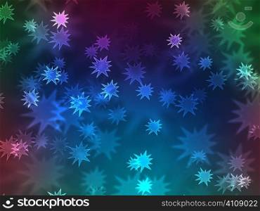 abstract glowing shapes on a colorful background