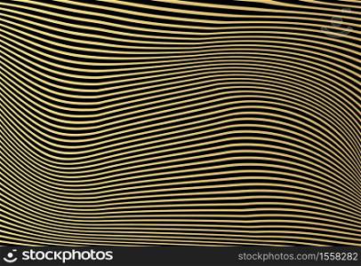 Abstract gold background, vector template for your ideas, monochromatic wave lines texture