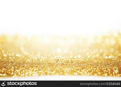 Abstract gold background with white copy space