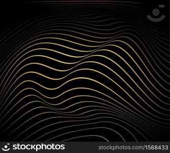 Abstract gold luxurious wave line background - simple texture for your design. gradient background. Modern decoration for websites, posters, banners, EPS10 vector